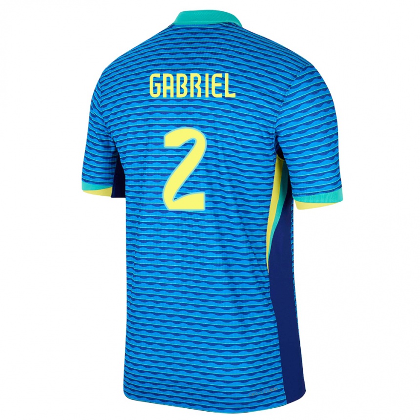 キッズフットボールブラジルヴィクトル・ガブリエル#2青アウェイシャツ24-26ジャージーユニフォーム