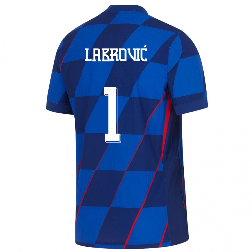 キッズフットボールクロアチアネディリコ・ラブロヴィッチ#1青アウェイシャツ24-26ジャージーユニフォーム
