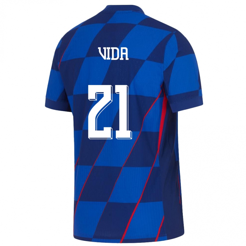 キッズフットボールクロアチアドマゴイ・ヴィダ#21青アウェイシャツ24-26ジャージーユニフォーム