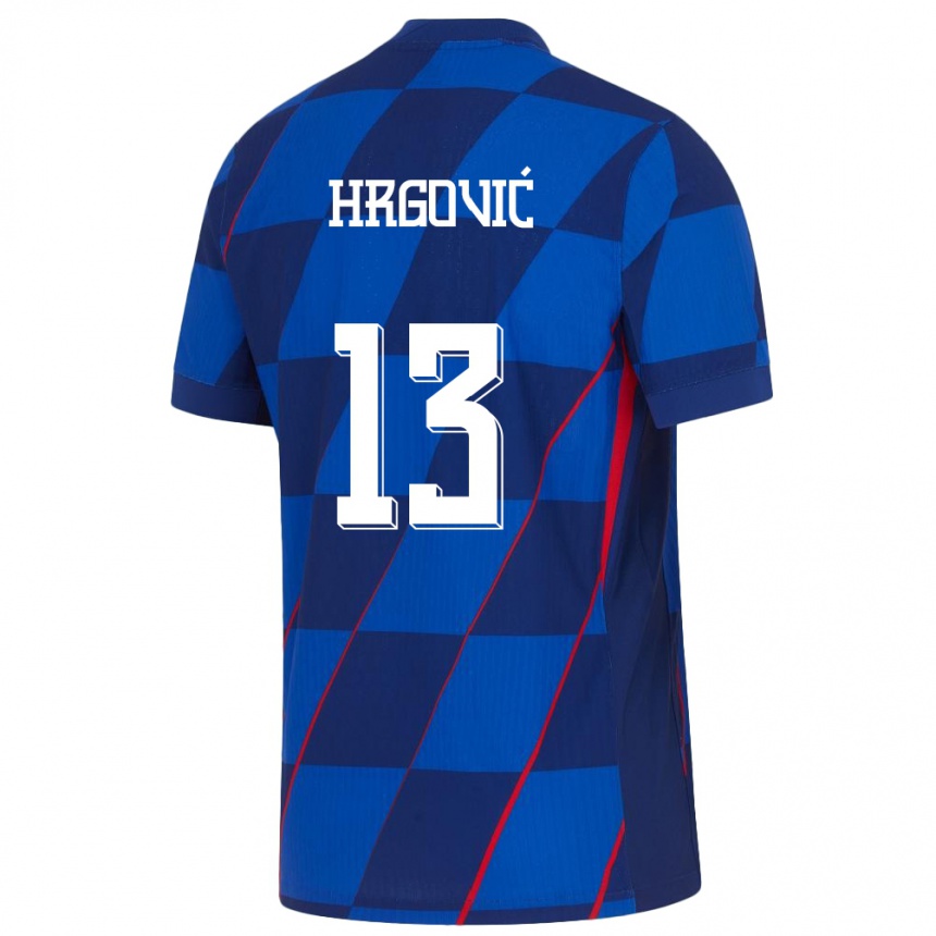 キッズフットボールクロアチアシムン・フルゴビッチ#13青アウェイシャツ24-26ジャージーユニフォーム