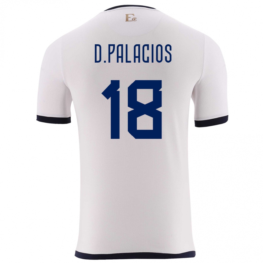 キッズフットボールエクアドルディエゴ・パラシオス#18白アウェイシャツ24-26ジャージーユニフォーム