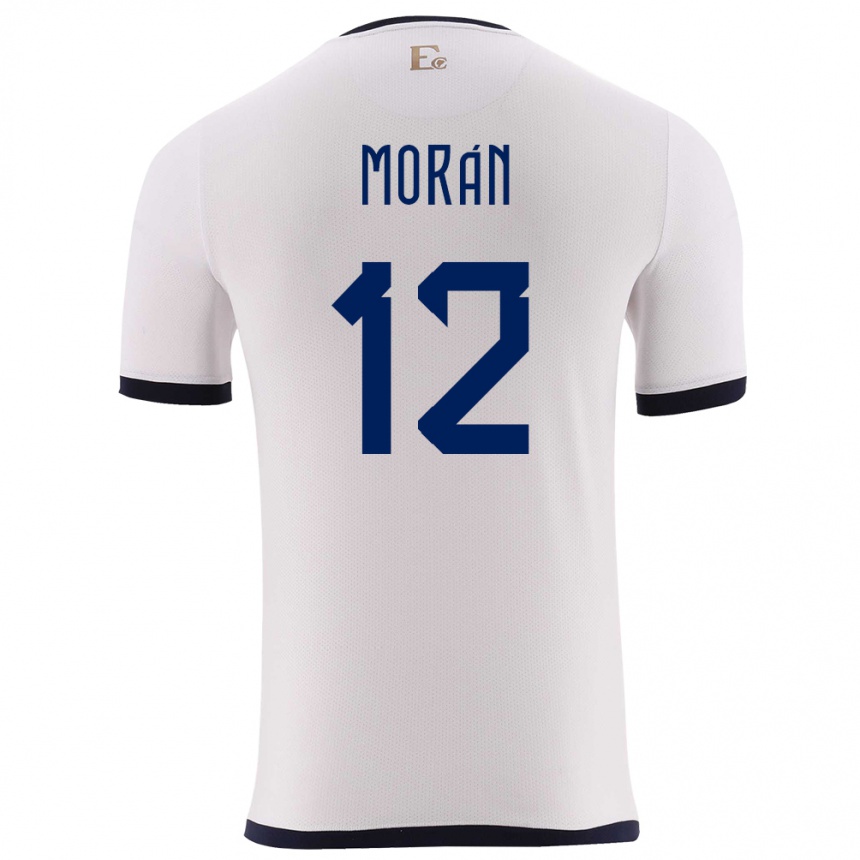 キッズフットボールエクアドルアンドレア・モラン#12白アウェイシャツ24-26ジャージーユニフォーム