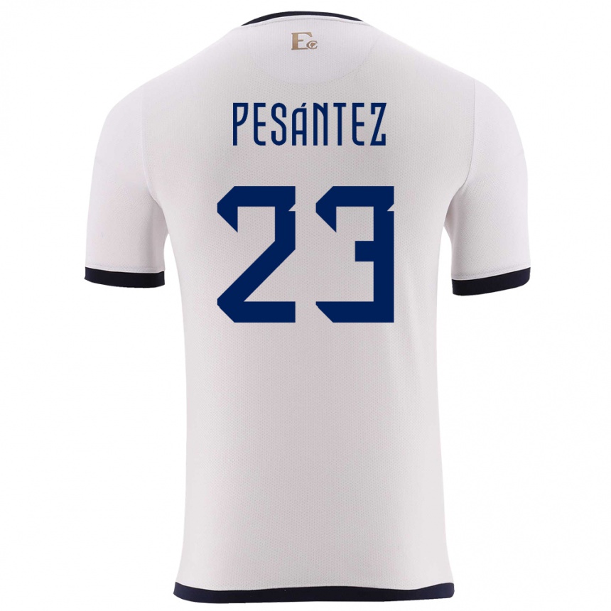 キッズフットボールエクアドルダナ・ペサンテス#23白アウェイシャツ24-26ジャージーユニフォーム