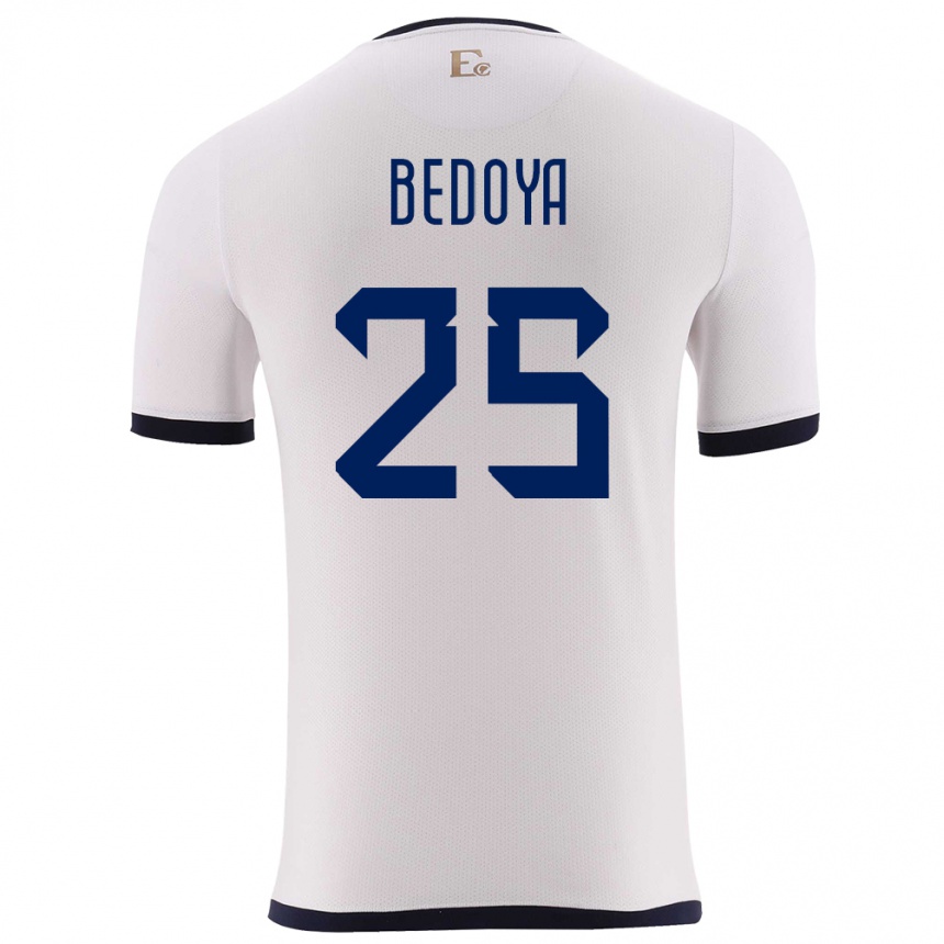 キッズフットボールエクアドルジェイダ・ベドヤ#25白アウェイシャツ24-26ジャージーユニフォーム