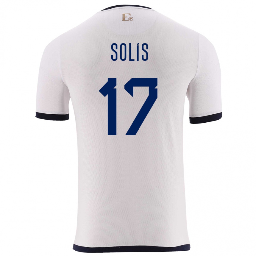 キッズフットボールエクアドルマティアス・ソリス#17白アウェイシャツ24-26ジャージーユニフォーム