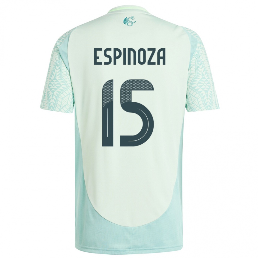 キッズフットボールメキシコグレタ・エスピノサ#15リネングリーンアウェイシャツ24-26ジャージーユニフォーム