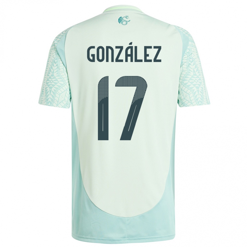 キッズフットボールメキシコアリソン・ゴンザレス#17リネングリーンアウェイシャツ24-26ジャージーユニフォーム