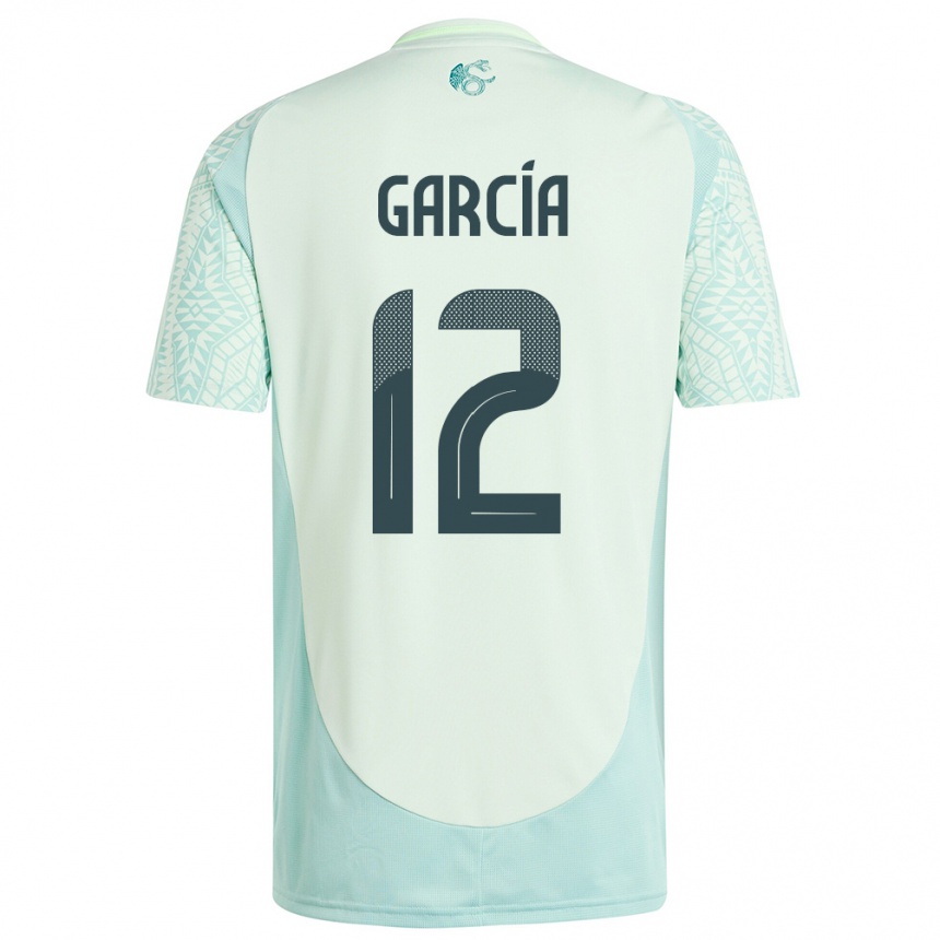 キッズフットボールメキシコエドゥアルド・ガルシア#12リネングリーンアウェイシャツ24-26ジャージーユニフォーム