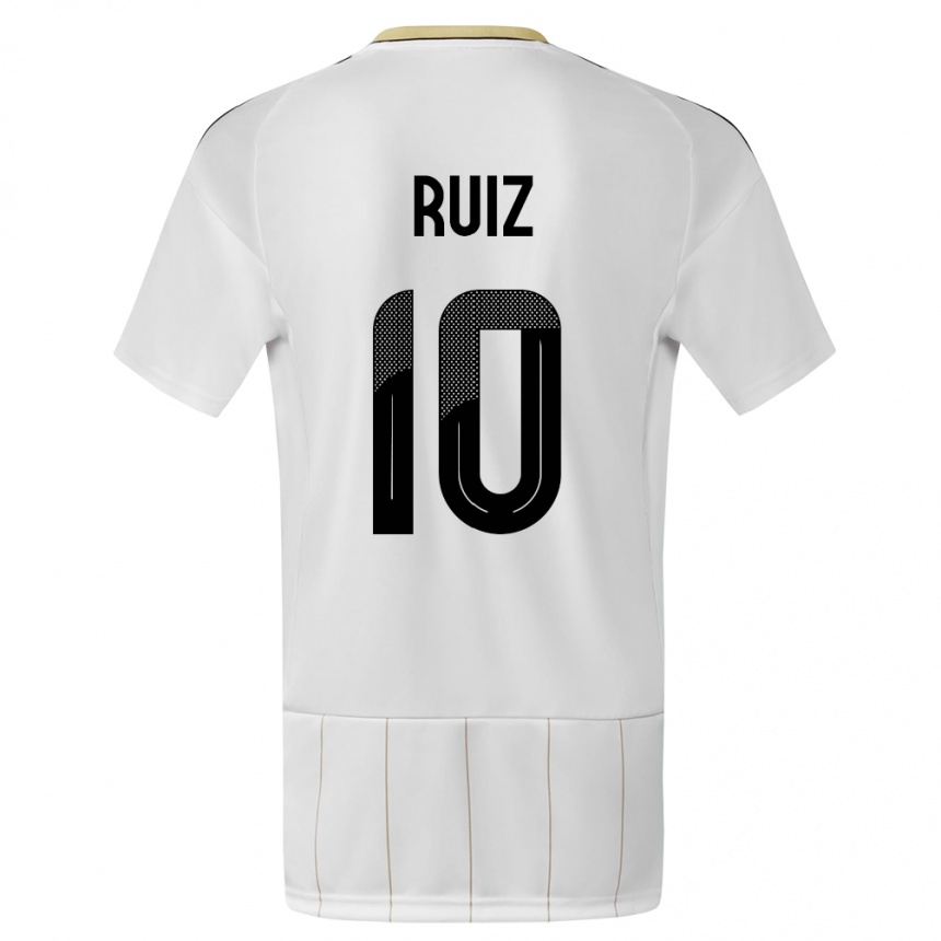 キッズフットボールコスタリカブライアン・ルイス・ゴンサレス#10白アウェイシャツ24-26ジャージーユニフォーム