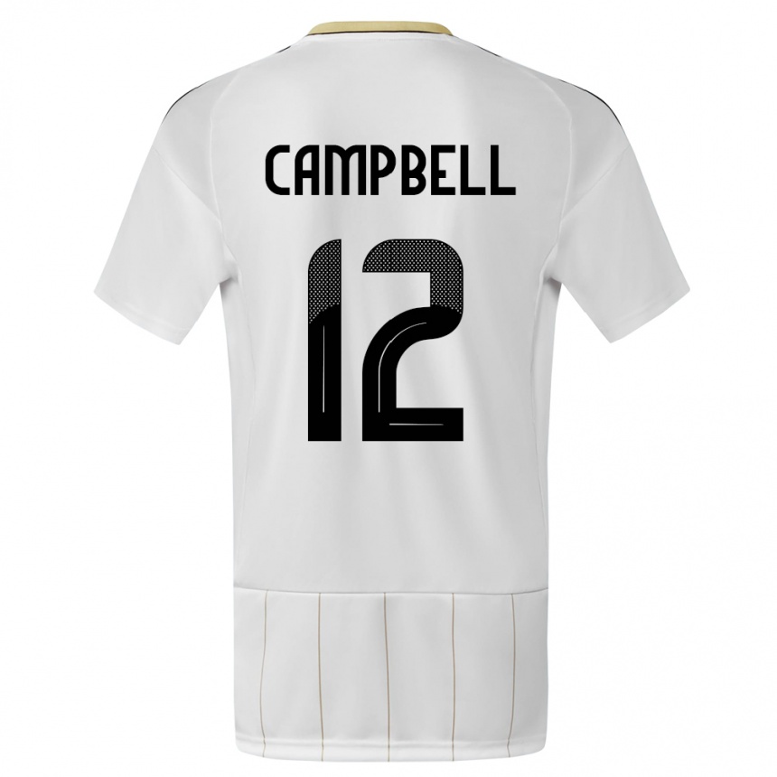 キッズフットボールコスタリカジョエル・キャンベル#12白アウェイシャツ24-26ジャージーユニフォーム