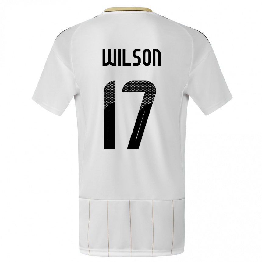 キッズフットボールコスタリカローン・ウィルソン#17白アウェイシャツ24-26ジャージーユニフォーム