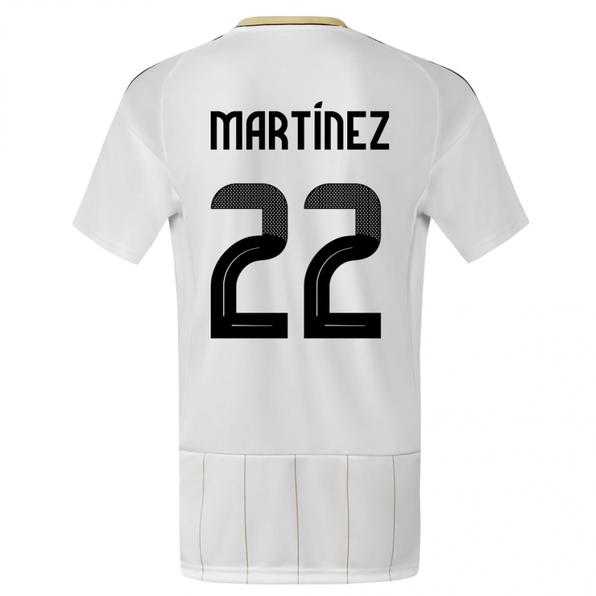キッズフットボールコスタリカカルロス・マルティネス#22白アウェイシャツ24-26ジャージーユニフォーム