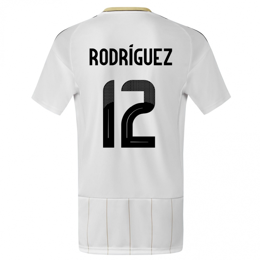 キッズフットボールコスタリカリクシー・ロドリゲス#12白アウェイシャツ24-26ジャージーユニフォーム