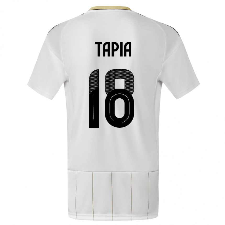キッズフットボールコスタリカプリシラ・タピア#18白アウェイシャツ24-26ジャージーユニフォーム