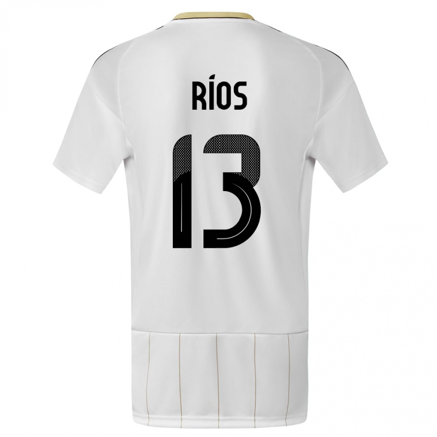 キッズフットボールコスタリカケラル・リオス#13白アウェイシャツ24-26ジャージーユニフォーム