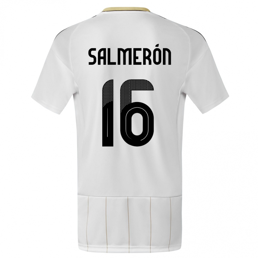 キッズフットボールコスタリカアンドレイ・フェリペ・サルメロン・エリソ#16白アウェイシャツ24-26ジャージーユニフォーム