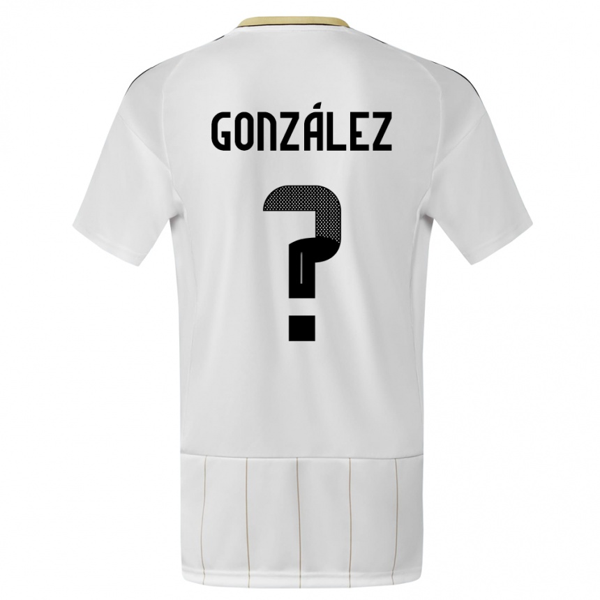 キッズフットボールコスタリカアリエル・ゴンサレス#0白アウェイシャツ24-26ジャージーユニフォーム