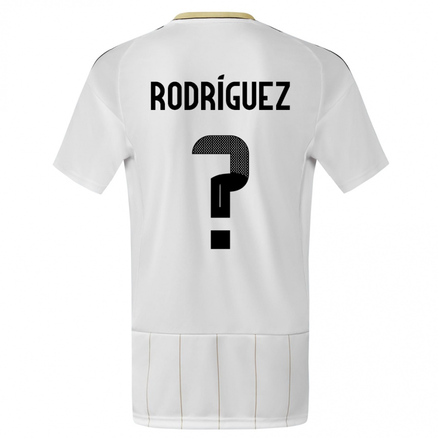 キッズフットボールコスタリカブラッドリー・ロドリゲス#0白アウェイシャツ24-26ジャージーユニフォーム
