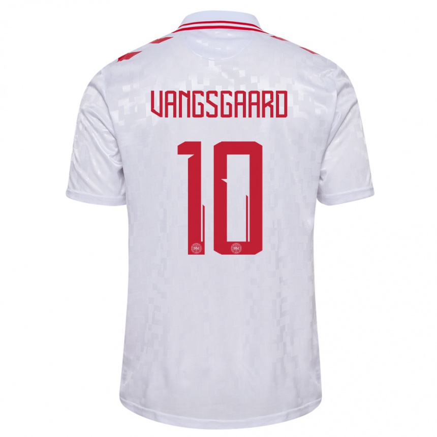 キッズフットボールデンマークアマリー・ヴァンスガード#10白アウェイシャツ24-26ジャージーユニフォーム