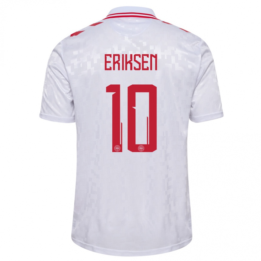 キッズフットボールデンマーククリスティアン・エリクセン#10白アウェイシャツ24-26ジャージーユニフォーム