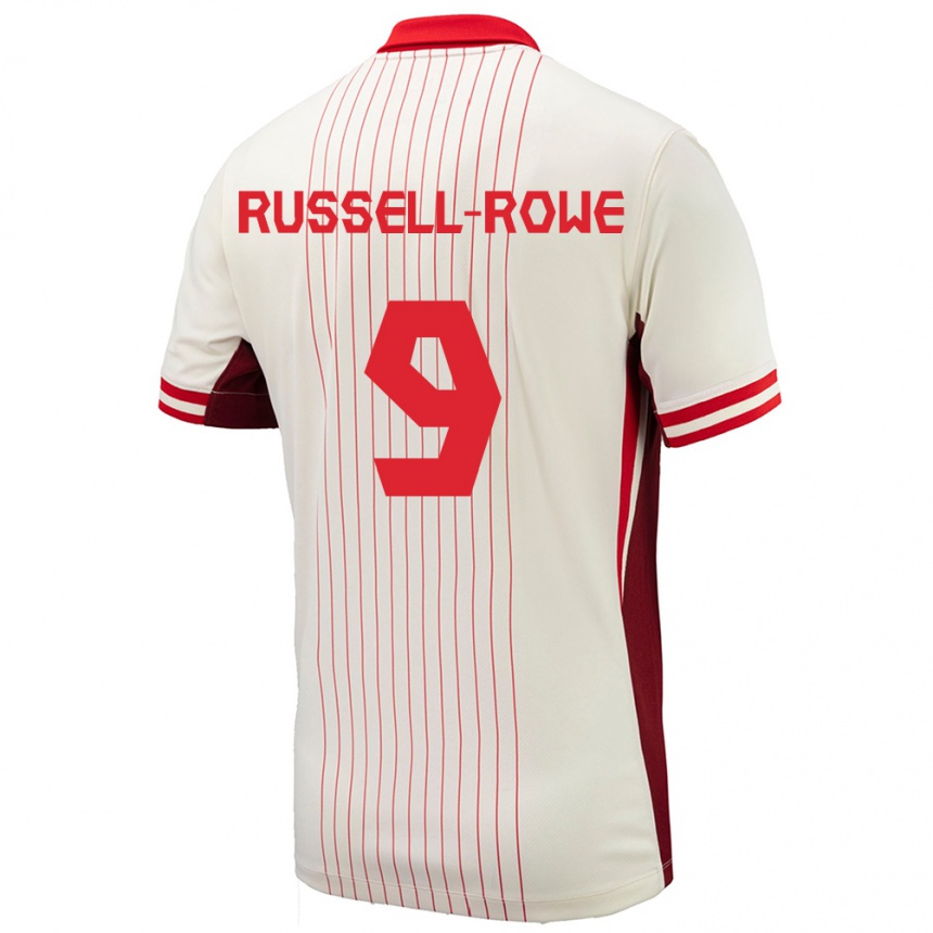 キッズフットボールカナダジェイセン・ラッセル・ロウ#9白アウェイシャツ24-26ジャージーユニフォーム
