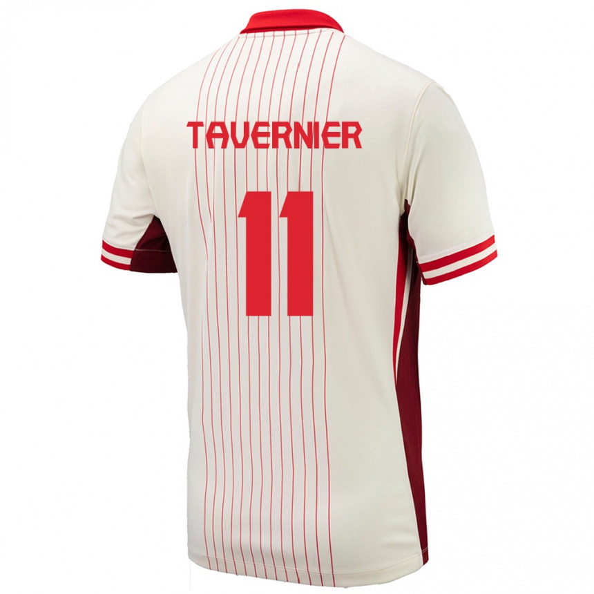 キッズフットボールカナダKevaughn Tavernier#11白アウェイシャツ24-26ジャージーユニフォーム