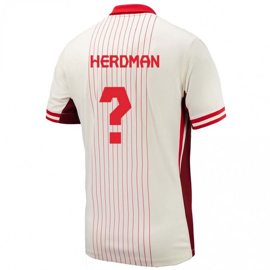 キッズフットボールカナダジェイ・ハードマン#0白アウェイシャツ24-26ジャージーユニフォーム