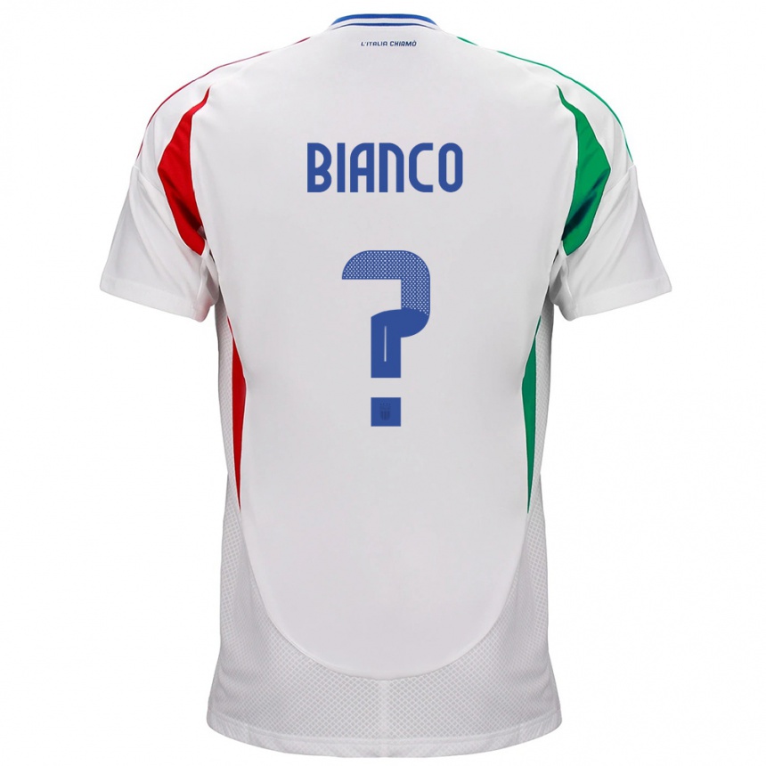 キッズフットボールイタリアアレッサンドロ・ビアンコ#0白アウェイシャツ24-26ジャージーユニフォーム