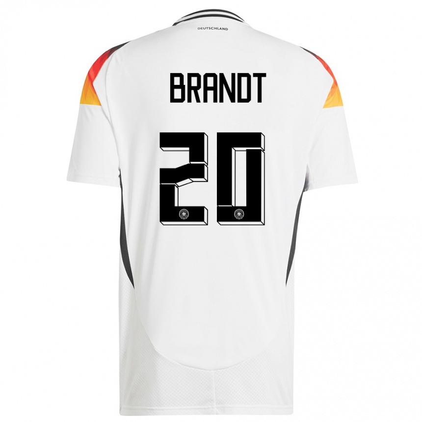 メンズフットボールドイツユリアン・ブラント#20白ホームシャツ24-26ジャージーユニフォーム