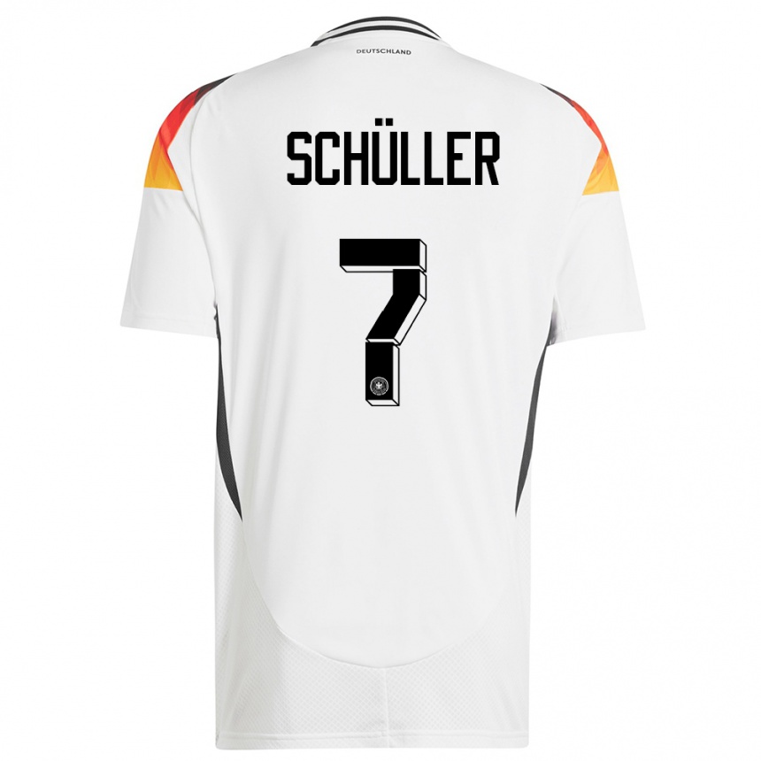 メンズフットボールドイツリー・シュレル#7白ホームシャツ24-26ジャージーユニフォーム