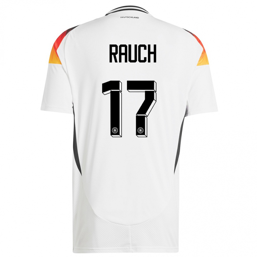 メンズフットボールドイツフェリーツィタス・ローチ#17白ホームシャツ24-26ジャージーユニフォーム
