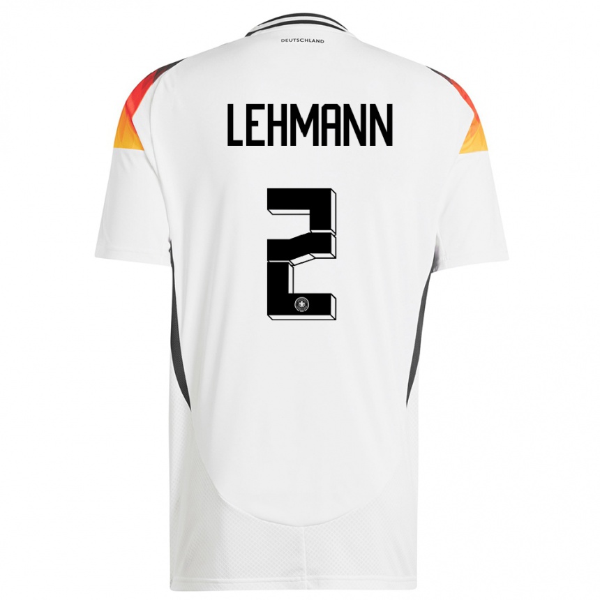 メンズフットボールドイツポール・レーマン#2白ホームシャツ24-26ジャージーユニフォーム