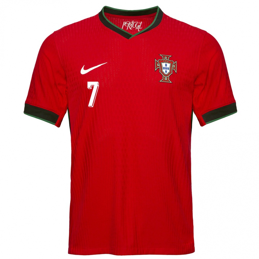 メンズフットボールポルトガルファビオ・カルヴァーリョ#7赤ホームシャツ24-26ジャージーユニフォーム