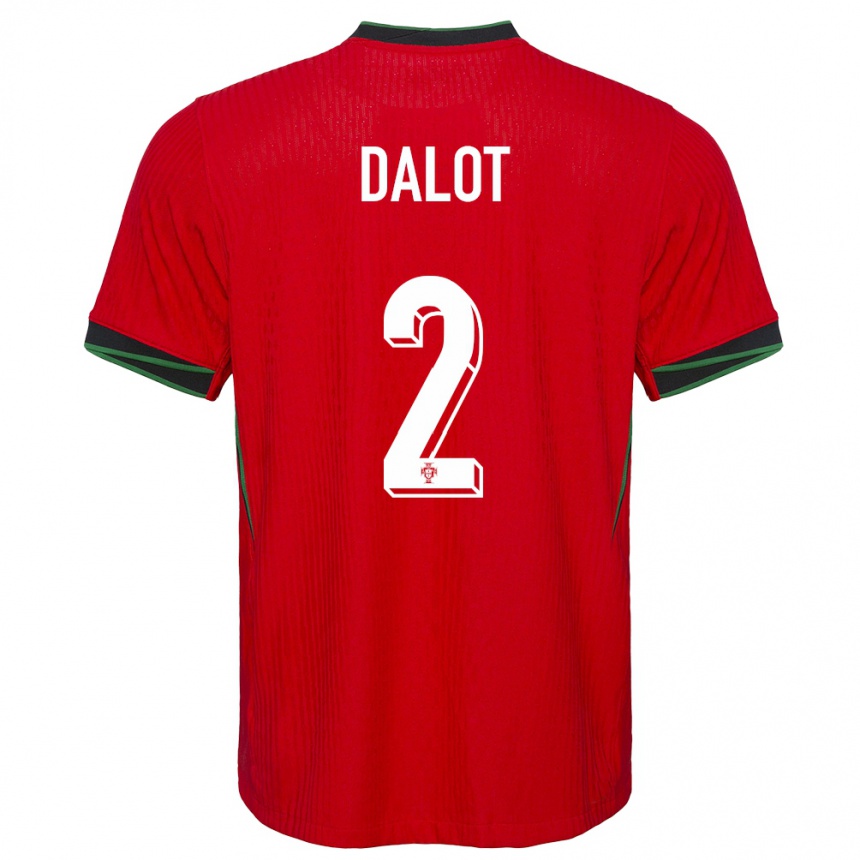 メンズフットボールポルトガルディオゴ・ダロト#2赤ホームシャツ24-26ジャージーユニフォーム