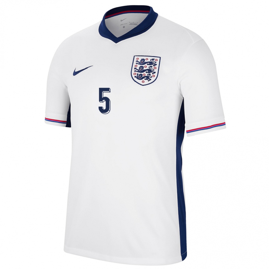 メンズフットボールイングランドベン・ネルソン#5白ホームシャツ24-26ジャージーユニフォーム