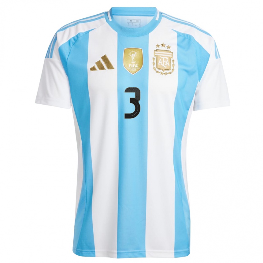 メンズフットボールアルゼンチンエリアナ・スタービレ#3白 青ホームシャツ24-26ジャージーユニフォーム