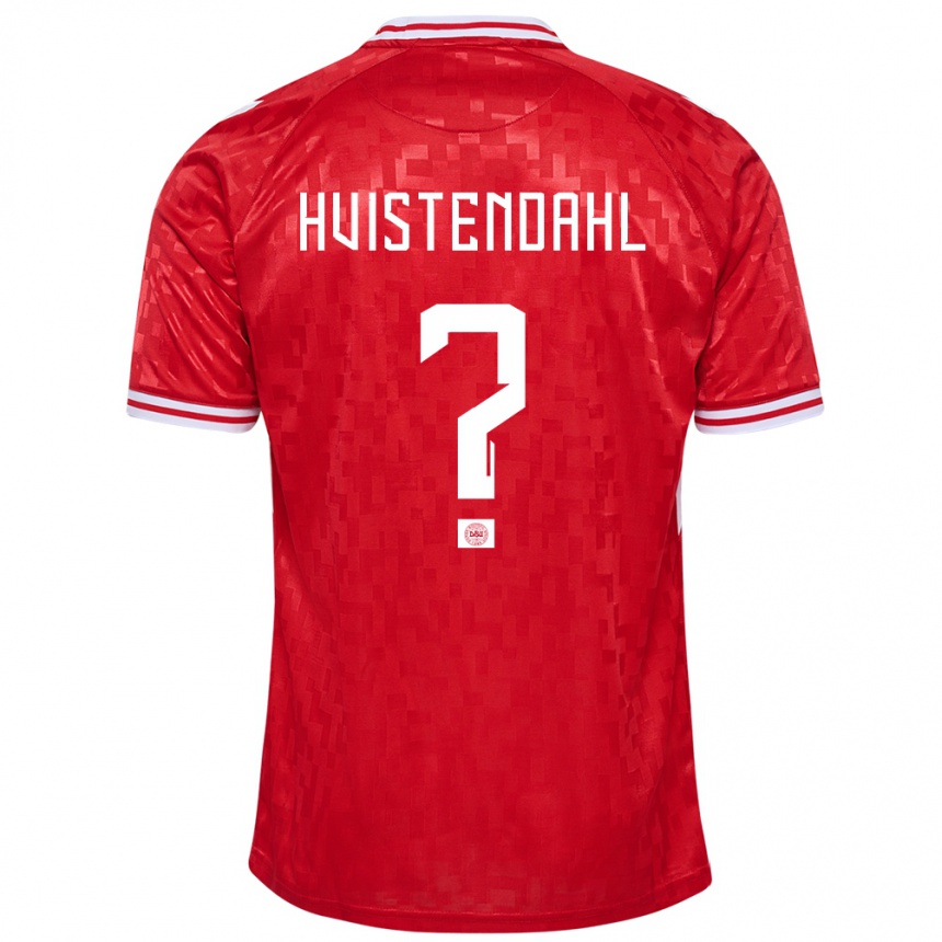メンズフットボールデンマークヨハン・フヴィステンダール#0赤ホームシャツ24-26ジャージーユニフォーム