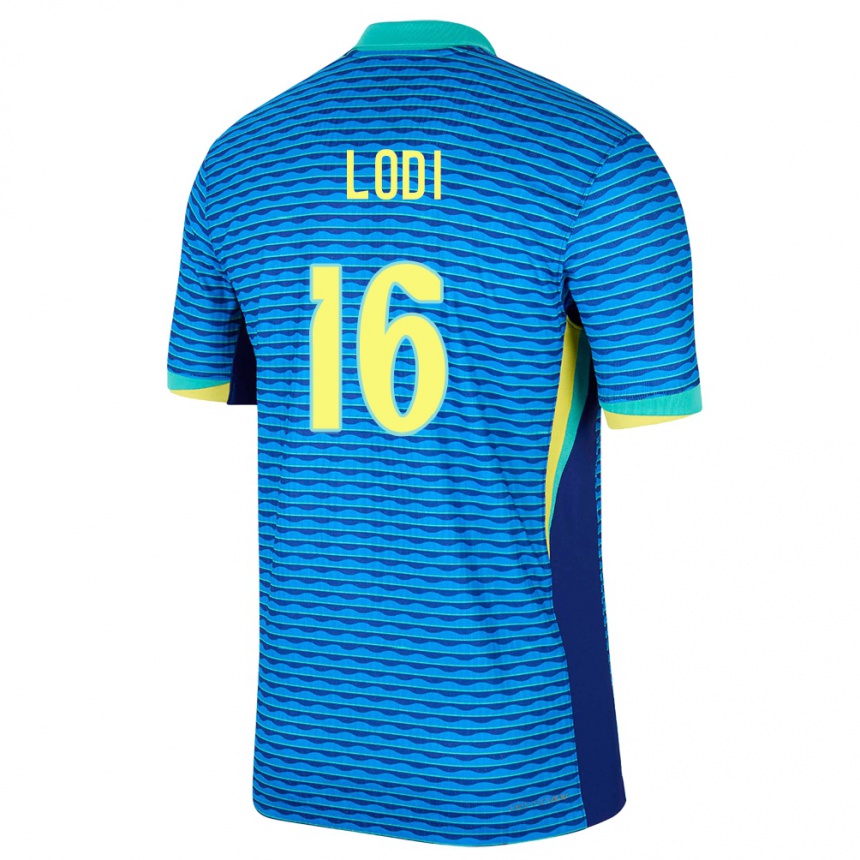 メンズフットボールブラジルレナン・ロディ #16青アウェイシャツ24-26ジャージーユニフォーム