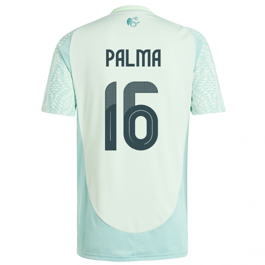 メンズフットボールメキシコラファエル・パルマ#16リネングリーンアウェイシャツ24-26ジャージーユニフォーム