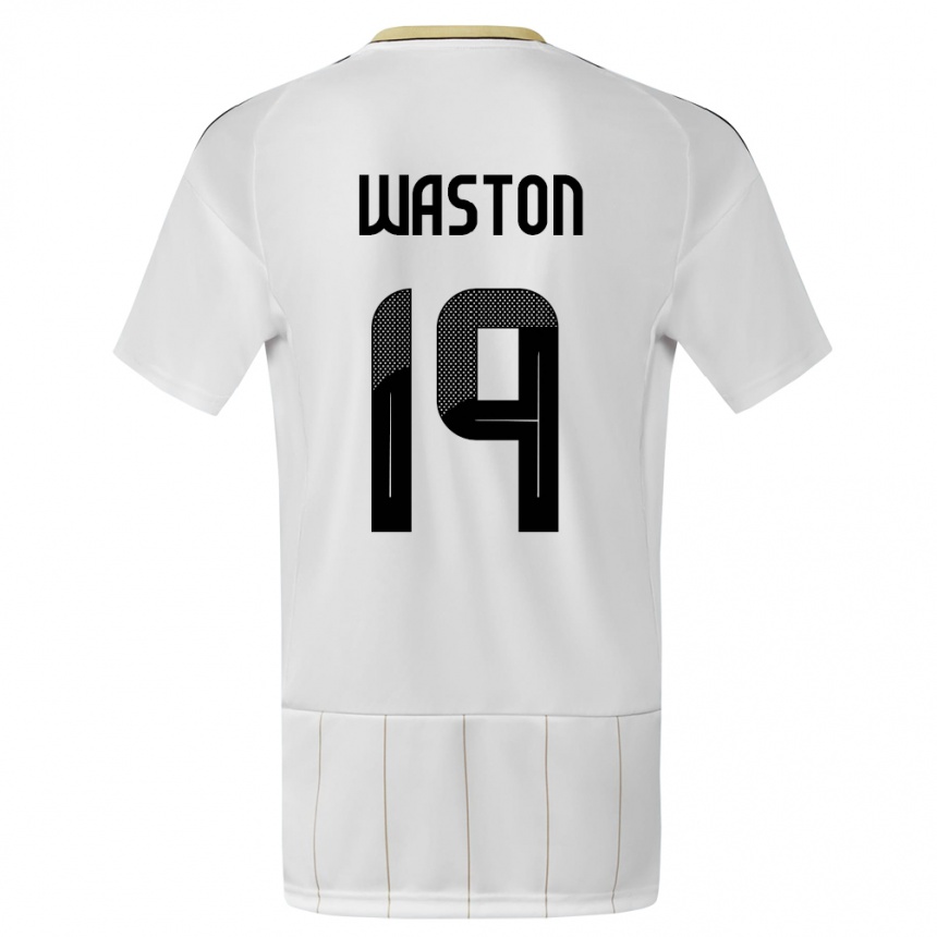 メンズフットボールコスタリカケンドール・ワトソン#19白アウェイシャツ24-26ジャージーユニフォーム
