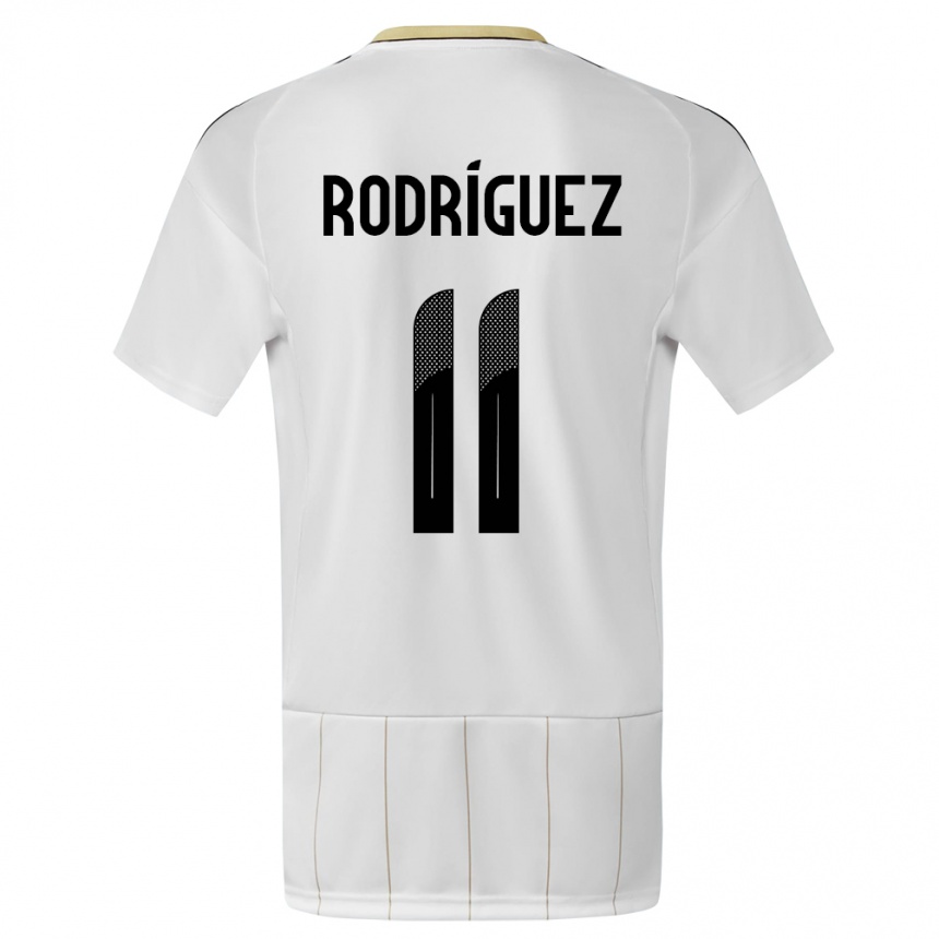 メンズフットボールコスタリカラクエル・ゴンザレス#11白アウェイシャツ24-26ジャージーユニフォーム
