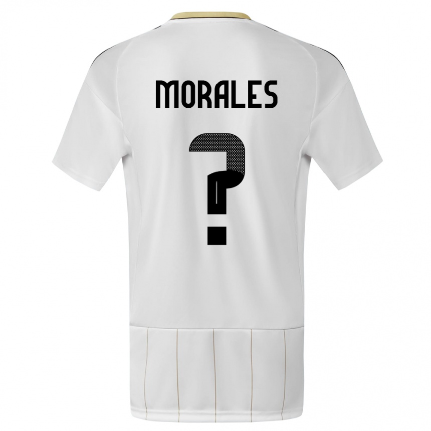 メンズフットボールコスタリカブライアン・モラレス#0白アウェイシャツ24-26ジャージーユニフォーム