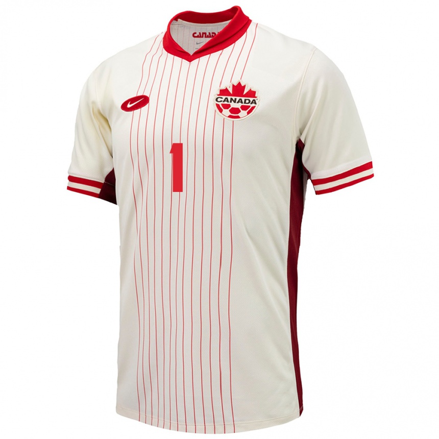 メンズフットボールカナダアンナ・カルペンコ#1白アウェイシャツ24-26ジャージーユニフォーム