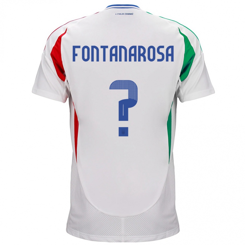 メンズフットボールイタリアアレッサンドロ・フォンタナローザ#0白アウェイシャツ24-26ジャージーユニフォーム