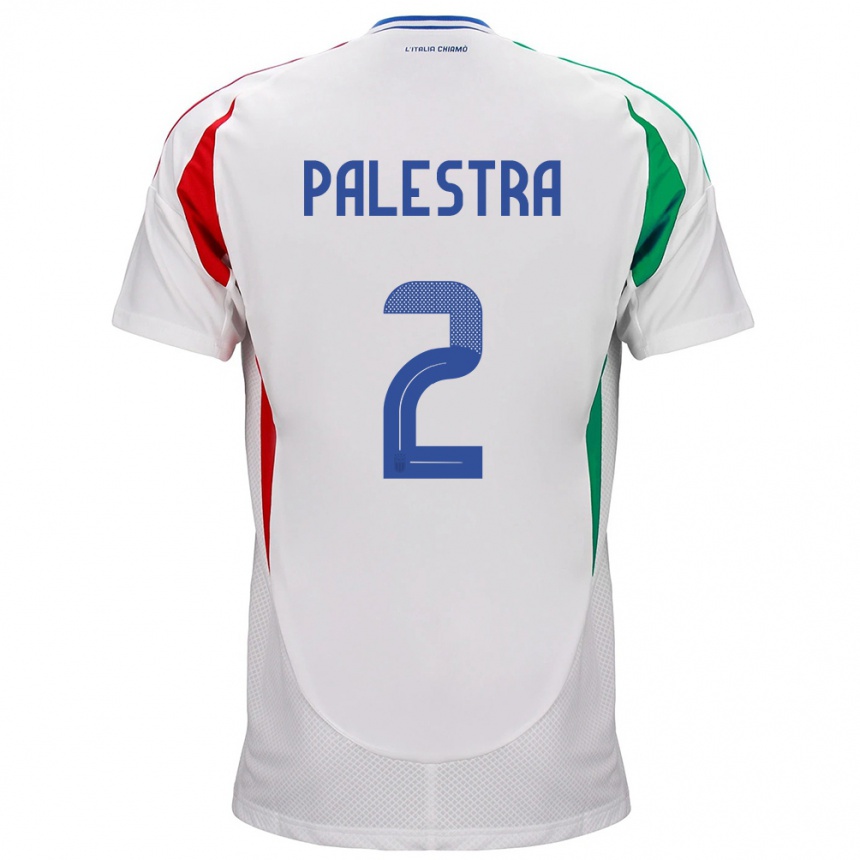メンズフットボールイタリアMarco Palestra#2白アウェイシャツ24-26ジャージーユニフォーム