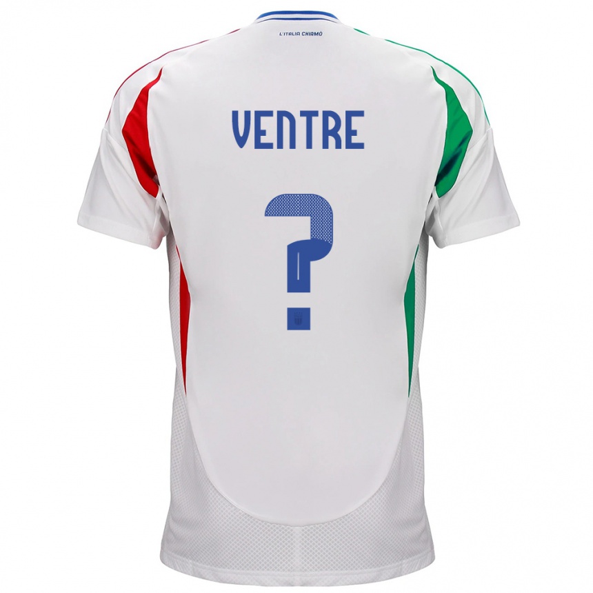 メンズフットボールイタリアAlessandro Ventre#0白アウェイシャツ24-26ジャージーユニフォーム