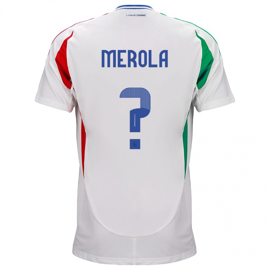 メンズフットボールイタリアAntonio Stefano Merola#0白アウェイシャツ24-26ジャージーユニフォーム