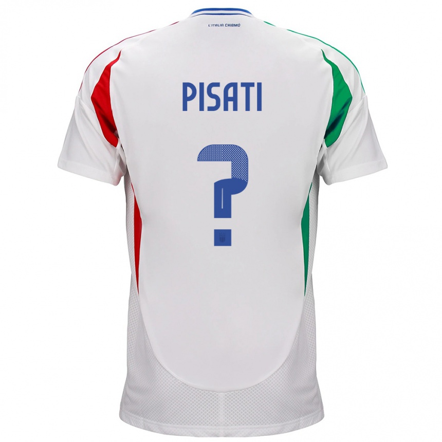 メンズフットボールイタリアSamuele Pisati#0白アウェイシャツ24-26ジャージーユニフォーム