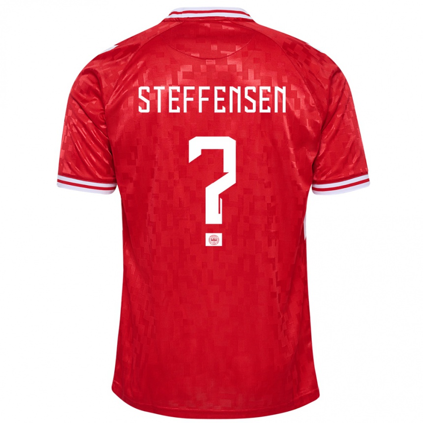 レディースフットボールデンマークマーク・ステフェンセン#0赤ホームシャツ24-26ジャージーユニフォーム