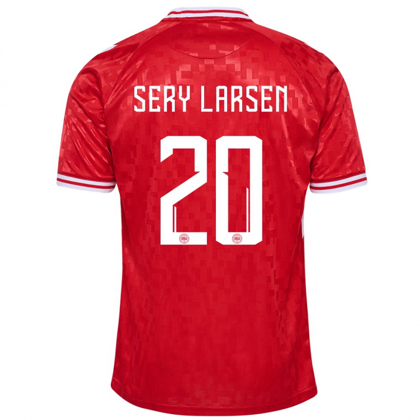 レディースフットボールデンマークヤーフェット・セリー#20赤ホームシャツ24-26ジャージーユニフォーム